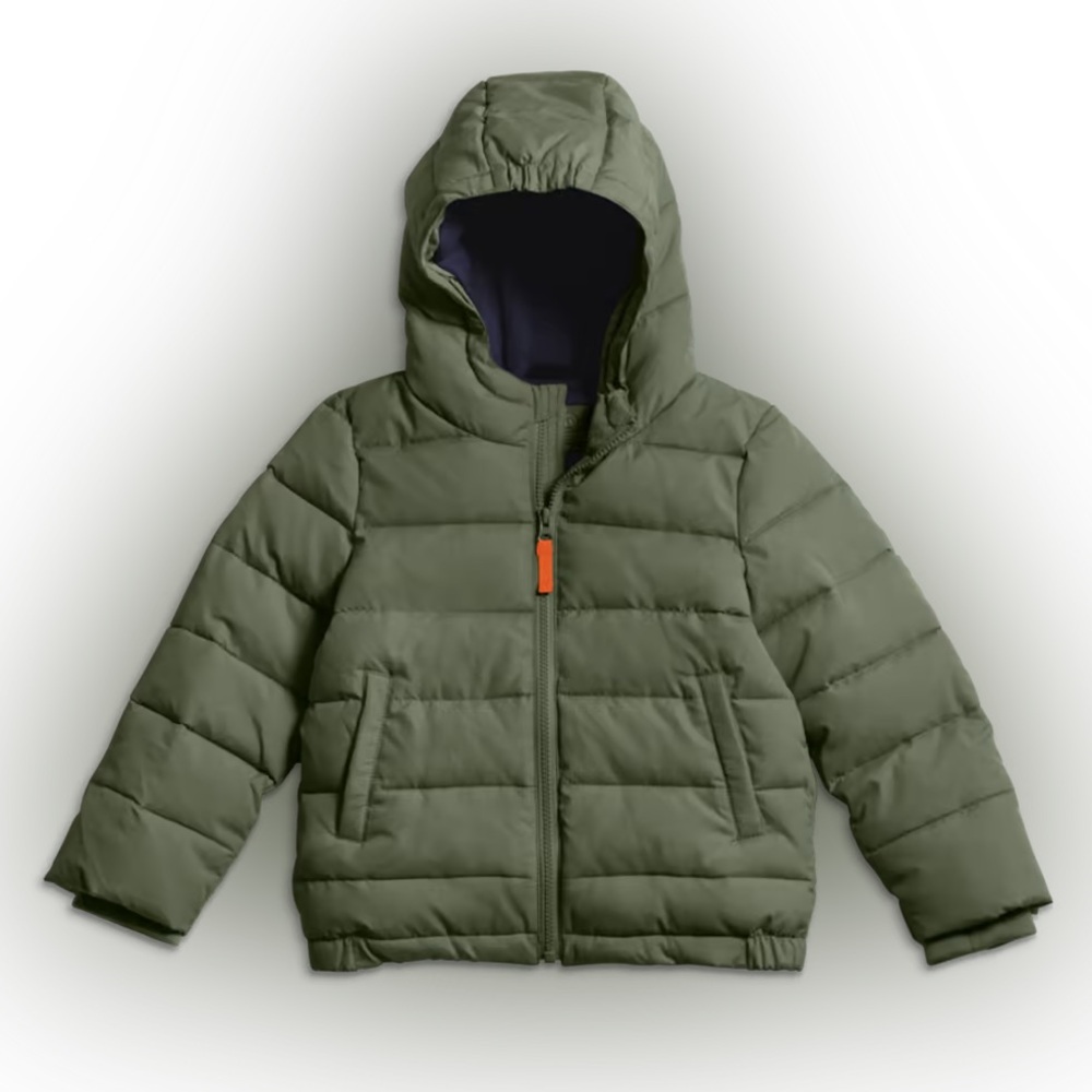 Primary NWOT Olive Green Puffer Jacket with Hood